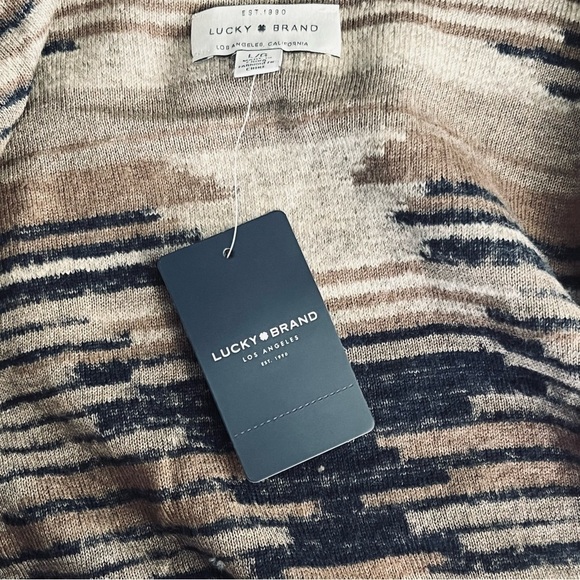 LUCKY BRAND Multicoloured Aztec Drape Open Front Cardigan Size L Style 7W51228 - Picture 11 of 15